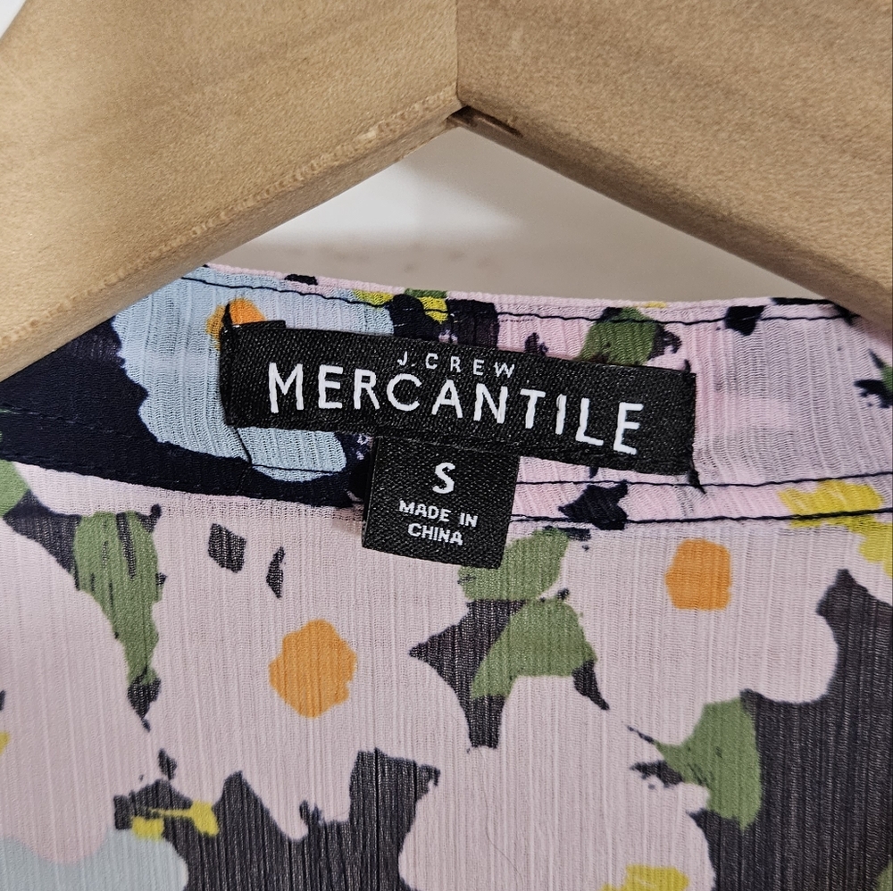 J. Crew | Drapey Floral Tie Front Dress - Picture 7 of 7